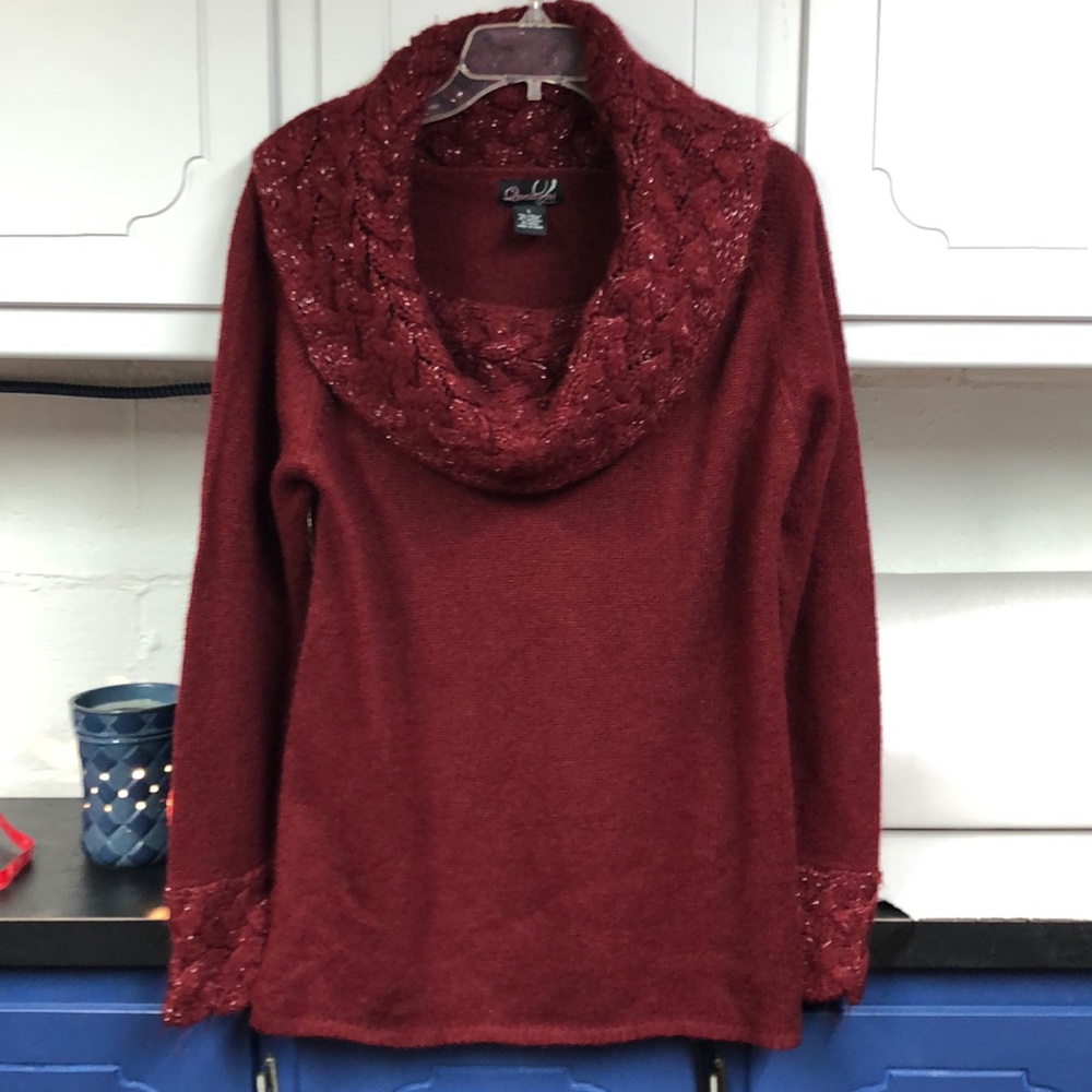 Questions cowl‎ neck sweater
